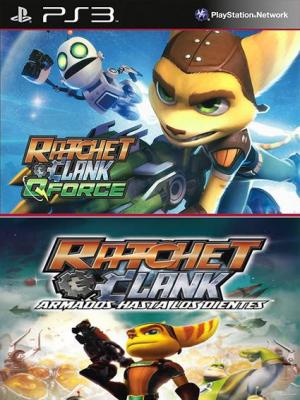 2 Juegos en 1 Ratchet & Clank QForce Mas Ratchet & Clank Armados hasta los dientes PS3
